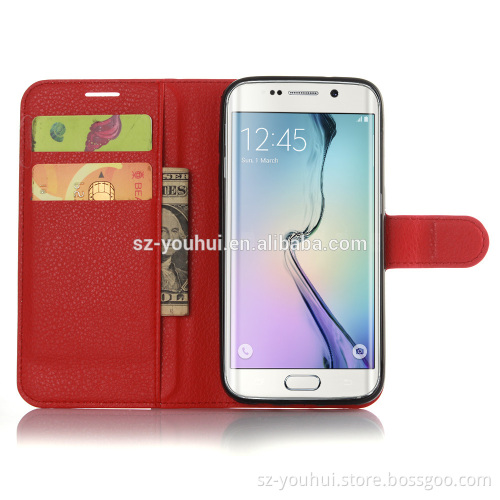 High Quality Leather Card Wallet Folio Stand Flip Case Cover for Samsung GALAXY S7